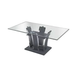 72" Lexinton Rectangle Glass Top Dining Table - HOMES: Inside + Out -HOMES: Inside + Out GUEST 95be9419 52fd 4761 b267 de2fb0fd4ced