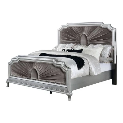 3pc Queen Bentlee Bedroom Set With 2 Nightstands Silver/Warm Gray - HOMES: Inside + Out 5 3pc Queen Bentlee Bedroom Set With 2 Nightstands Silver/Warm Gray - HOMES: Inside + Out - Image 3