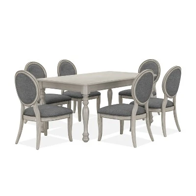 7pc Gordon Transitional Dining Set Antique White/Gray - HOMES: Inside + Out 7 7pc Gordon Transitional Dining Set Antique White/Gray - HOMES: Inside + Out - Image 5