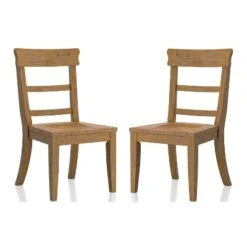 2pk Strasbourg Rustic Ladder Back Side Chairs - HOMES: Inside + Out -HOMES: Inside + Out GUEST 98eaf699 6d69 458e 8314 a236ac613b81