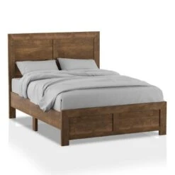 Quail Wood Grain Finish Panel Bed Rustic Light Walnut - HOMES: Inside + Out -HOMES: Inside + Out GUEST 9985c146 36b3 4fd0 a061 e181060ada87