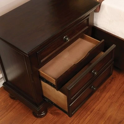 Mariotti Felt Lined Top Drawer Nightstand Brown Cherry - HOMES: Inside + Out 5 Mariotti Felt Lined Top Drawer Nightstand Brown Cherry - HOMES: Inside + Out - Image 3
