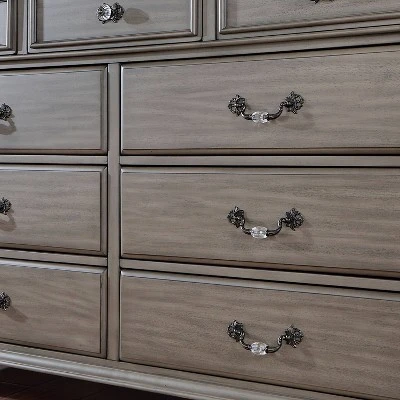 Pennings 9 Drawer Dresser With Mirror Gray - HOMES: Inside + Out 6 Pennings 9 Drawer Dresser With Mirror Gray - HOMES: Inside + Out - Image 4
