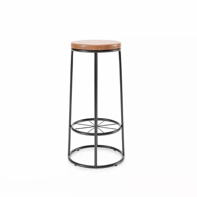 Set Of 2 33" Pilat Barstools With Wood Seat Warm Oak - HOMES: Inside + Out 5 Set Of 2 33" Pilat Barstools With Wood Seat Warm Oak - HOMES: Inside + Out - Image 3