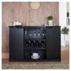 Rosio Transitional Criss Cross Wine Storage Dining Buffet Black - HOMES: Inside + Out -HOMES: Inside + Out GUEST 9e5f3a91 0318 4546 b1ce 5cd8a912f1f5