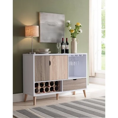 Hoff Contemporary Buffet Glossy White And Weathered Sand - HOMES: Inside + Out 3 Hoff Contemporary Buffet Glossy White And Weathered Sand - HOMES: Inside + Out