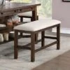Foret Padded Counter Height Bench Rustic Oak/Beige - HOMES: Inside + Out 1 Foret Padded Counter Height Bench Rustic Oak/Beige - HOMES: Inside + Out -HOMES: Inside + Out GUEST a07857e2 62d0 4b14 a2c1 a8c33e392631