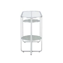 Calloun Glam 2 Shelf Sofa Table Chrome - HOMES: Inside + Out -HOMES: Inside + Out GUEST a2e0ee64 c079 4757 a7c6 a2b6ff34a4ea