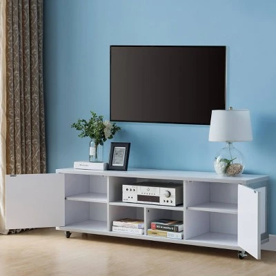 Pierre TV Stand For TVs Up To 60" Winter White - HOMES: Inside + Out 6 Pierre TV Stand For TVs Up To 60" Winter White - HOMES: Inside + Out - Image 4