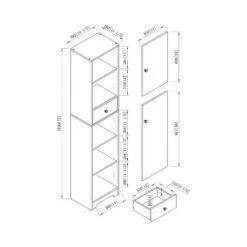 Cimas 5 Shelf Pantry Cabinet White Oak - HOMES: Inside + Out -HOMES: Inside + Out GUEST a48b6845 7daf 4c9d b968 74de1d3e046e