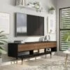 Vanore Mid-Century 3 Drawer TV Stand For TVs Up To 80" Black - HOMES: Inside + Out -HOMES: Inside + Out GUEST a6add0d5 dd4c 448b 90cf 7e3762ed1c03