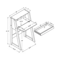 Tella Contemporary Storage Desk Dark Gray - HOMES: Inside + Out -HOMES: Inside + Out GUEST a6e3aef1 ec6c 4b3f 8669 bc4d03af003a