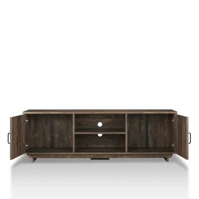 Fraire Contemporary TV Stand For TVs Up To 60" Reclaimed Oak - HOMES: Inside + Out 5 Fraire Contemporary TV Stand For TVs Up To 60" Reclaimed Oak - HOMES: Inside + Out - Image 3