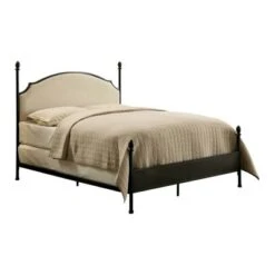 Geraldine Upholstered Headboard Poster Panel Bed Powder Coated Gun Metal - HOMES: Inside + Out -HOMES: Inside + Out GUEST abf61064 8b97 4a66 a90a e65612d4e539