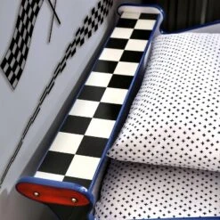 Twin Quessa Police Car Bed With Led Headlight Chair Black/White - HOMES: Inside + Out -HOMES: Inside + Out GUEST ac076fe6 b74e 45f0 a899 e5218b4b9659