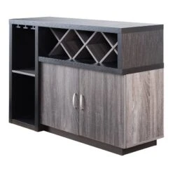 Alsco Buffet Server With Wine Rack Distressed Gray/ Light Oak - HOMES: Inside + Out -HOMES: Inside + Out GUEST ac45988f 9a35 460c 8985 3ddc3d7c41ff