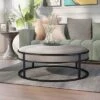 39.5" Greenbank Round Cushioned Ottoman - HOMES: Inside + Out -HOMES: Inside + Out GUEST adf23337 6ec3 4bb5 8466 4539865ee0e6