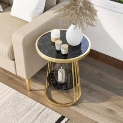 Tinful Modern Round Side Table - HOMES: Inside + Out -HOMES: Inside + Out GUEST aee07b23 a54d 4c1f 8fe7 aad2dd2eed72
