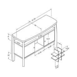 Angla Modern Bold Curved Dining Buffet Espresso - HOMES: Inside + Out -HOMES: Inside + Out GUEST afdd8398 4f1c 475e 9872 a87bb06a88db