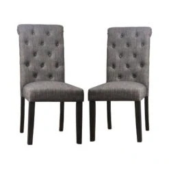 2pc Hepburn Scroll Back Side Chairs - HOMES: Inside + Out -HOMES: Inside + Out GUEST b1fe9d78 697f 44c4 81e3 f7f0ac2feefa
