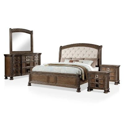 5pc Lellen Bedroom Set Beige/Rustic Natural Tone - HOMES: Inside + Out 18 5pc Lellen Bedroom Set Beige/Rustic Natural Tone - HOMES: Inside + Out - Image 16
