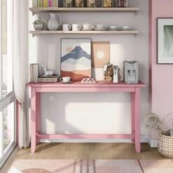 Rockland Counter Height Table With USB Port Antique Pink - HOMES: Inside + Out -HOMES: Inside + Out GUEST b379e292 e96e 4d31 ac1b 732567d90d22
