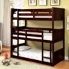 HOMES: Inside + Out Triple Twin Kids' Reece Bunk Bed Dark Walnut - IoHOMES -HOMES: Inside + Out GUEST b4514723 9aa2 4c9a 94c8 0b17f01a7e09