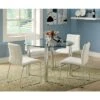 Set Of 2 Aneston Square Gridded Leatherette Side Chair White - HOMES: Inside + Out -HOMES: Inside + Out GUEST b69f5e93 652a 4104 bdc3 85cdee15f08f
