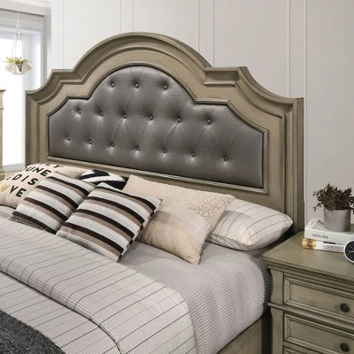 3pc Kritan Bed With 2 Nightstands Antique Warm Gray - HOMES: Inside + Out 4 3pc Kritan Bed With 2 Nightstands Antique Warm Gray - HOMES: Inside + Out - Image 2