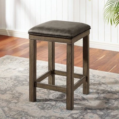 4pc Cohasset Counter Height Dining Set With USB Plug Gray - HOMES: Inside + Out 4 4pc Cohasset Counter Height Dining Set With USB Plug Gray - HOMES: Inside + Out - Image 2