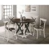 5pc Piker Round Dining Set Dark Walnut/Antique White - HOMES: Inside + Out -HOMES: Inside + Out GUEST bcf7d983 242b 4719 a3fb b994a410dcda