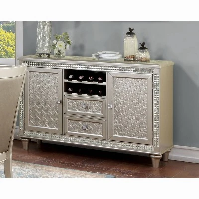 Jenra 2 Drawer Buffet Server Champagne - HOMES: Inside + Out 3 Jenra 2 Drawer Buffet Server Champagne - HOMES: Inside + Out