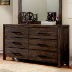 Hayes 6 Drawer Dresser Light Brown/Dark Gray - HOMES: Inside + Out
