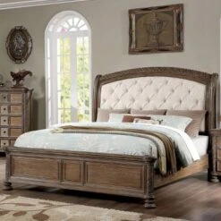 6pc Lellen Bedroom Set Beige/Rustic Natural Tone - HOMES: Inside + Out