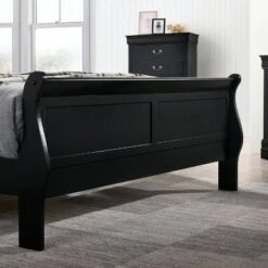 3pc Sliver Sleigh Bed With 2 Nightstands - HOMES: Inside + Out -HOMES: Inside + Out GUEST c4ccee38 12f4 445e 833f f206f4d739f8