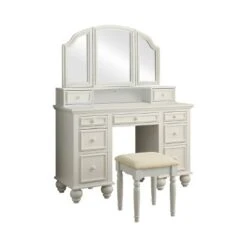 3pc Branson 9 Drawer Transitional Vanity Table Set - HOMES: Inside + Out 11 3pc Branson 9 Drawer Transitional Vanity Table Set - HOMES: Inside + Out -HOMES: Inside + Out GUEST c595cca2 a85b 4c84 bc44 574d929fd4fe