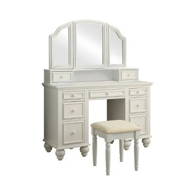 3pc Branson 9 Drawer Transitional Vanity Table Set - HOMES: Inside + Out 7 3pc Branson 9 Drawer Transitional Vanity Table Set - HOMES: Inside + Out - Image 5