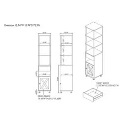 2pc Clander TV Stand And Bookcase Tower Set Vintage Gray Oak - HOMES: Inside + Out -HOMES: Inside + Out GUEST c5af8e16 b2f7 494f a43e 0fea2197c797