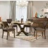 5pc Raven Transitional Round Dining Table Set Walnut/Dark Chocolate - HOMES: Inside + Out -HOMES: Inside + Out GUEST c6708a6a 23f3 42ac 9fde d11df808238b 1