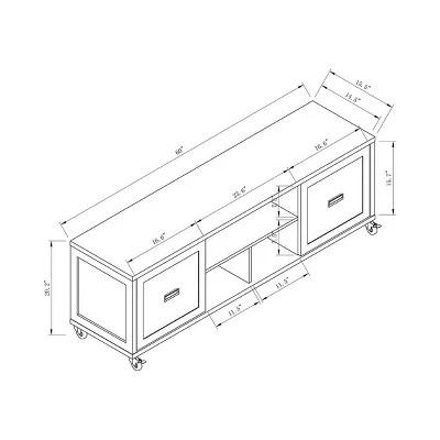 Pierre TV Stand For TVs Up To 60" Winter White - HOMES: Inside + Out 7 Pierre TV Stand For TVs Up To 60" Winter White - HOMES: Inside + Out - Image 5