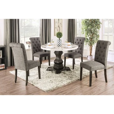 Buckley Round Dining Table White/Black - HOMES: Inside + Out 4 Buckley Round Dining Table White/Black - HOMES: Inside + Out - Image 2