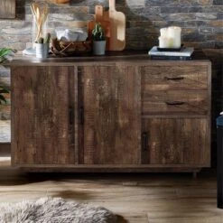 Iohomes Frakes Contemporary Buffet Table Natural Tone - HOMES: Inside + Out