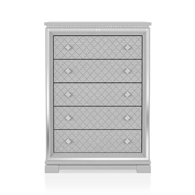 Tenaya 5 Drawer Chest Silver - HOMES: Inside + Out 5 Tenaya 5 Drawer Chest Silver - HOMES: Inside + Out - Image 3