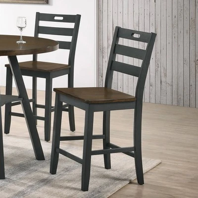 2pk Danforthe Ladder Back Counter Height Chairs - HOMES: Inside + Out 3 2pk Danforthe Ladder Back Counter Height Chairs - HOMES: Inside + Out