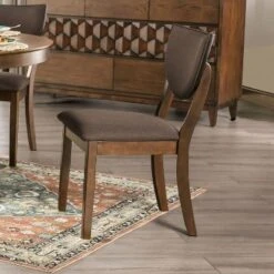 5pc Raven Transitional Round Dining Table Set Walnut/Dark Chocolate - HOMES: Inside + Out -HOMES: Inside + Out GUEST cf2c003c 31a3 4ec6 87ad f3e85597aa62