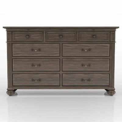 Pennings 9 Drawer Dresser With Mirror Gray - HOMES: Inside + Out 10 Pennings 9 Drawer Dresser With Mirror Gray - HOMES: Inside + Out - Image 8