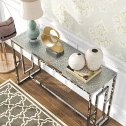 Marcha Glam Rectangle Sofa Table Chrome - HOMES: Inside + Out -HOMES: Inside + Out GUEST d0306fbe 48f0 4f11 bbf1 7b16de4ae568
