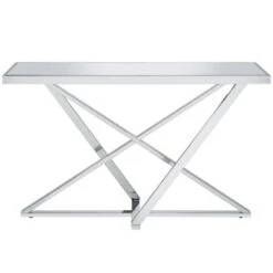 Drubeck Mirrored Rectangle Sofa Table Chrome - HOMES: Inside + Out 10 Drubeck Mirrored Rectangle Sofa Table Chrome - HOMES: Inside + Out -HOMES: Inside + Out GUEST d0cc6d9c 4c89 4a30 8ff3 51832c72fc5d