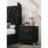 Puma 2 Drawer Upholstered Nightstand Black - HOMES: Inside + Out -HOMES: Inside + Out GUEST d0f675dc fea5 45a6 b197 5f7ad9862c7a