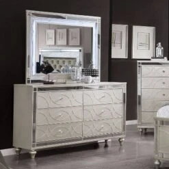 2pc La Mesa Nightstand And Dresser Set Silver - HOMES: Inside + Out -HOMES: Inside + Out GUEST d28db712 e0f1 4848 88af 7f797a4bfb89